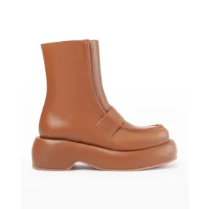 Paloma Barcelo Mika Iris Leather Loafer Boots. Sz: EU 38/US 7.5 - 8.0