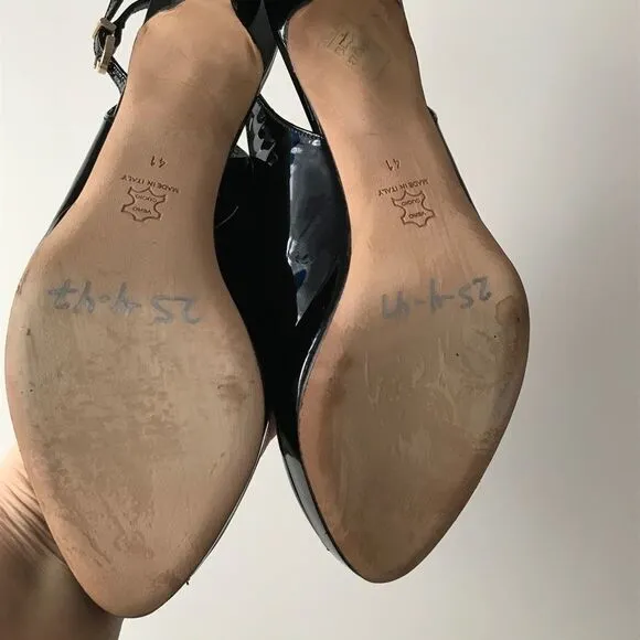 Pancaldi Platform Heels Patent Leather Sandals