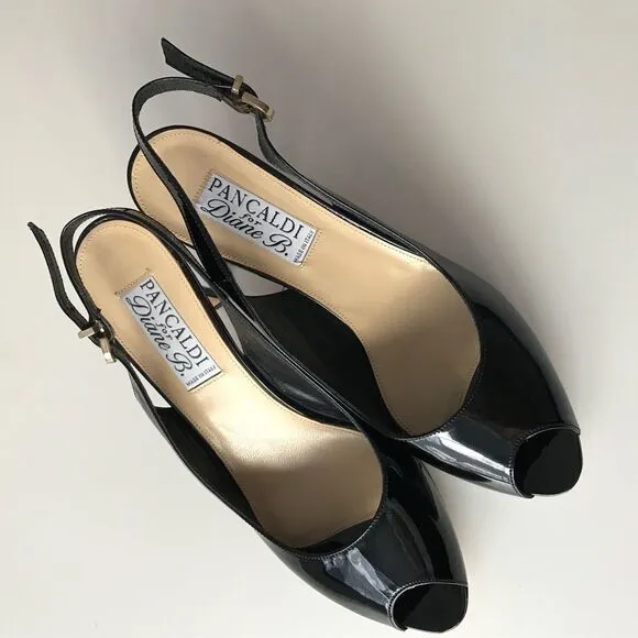 Pancaldi Platform Heels Patent Leather Sandals