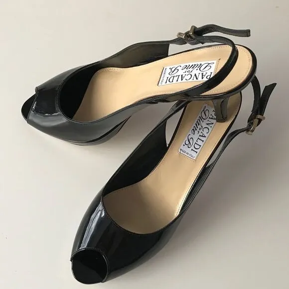 Pancaldi Platform Heels Patent Leather Sandals