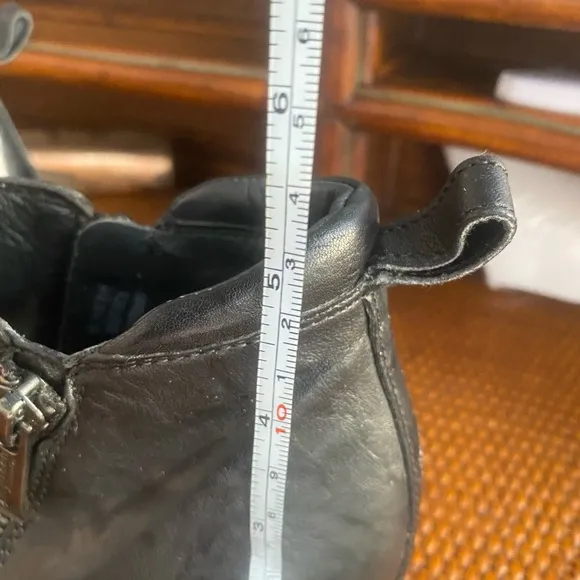 Paul Green Black Leather Ankle Boots SZ 7