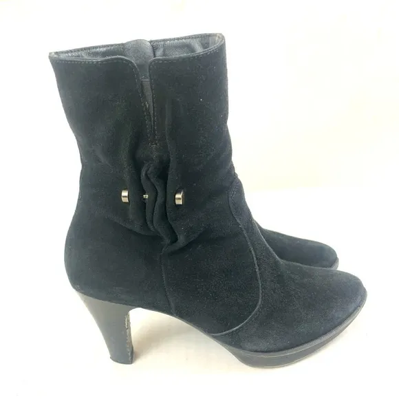 Paul Green Faux Fur Lined Suede Boots  - Size 6