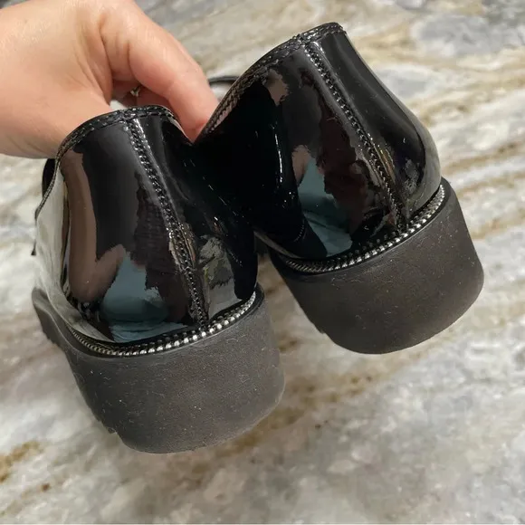 Paul Green Nandi Patent Leather Platform Loafers Women's UK size 4 US 6.5