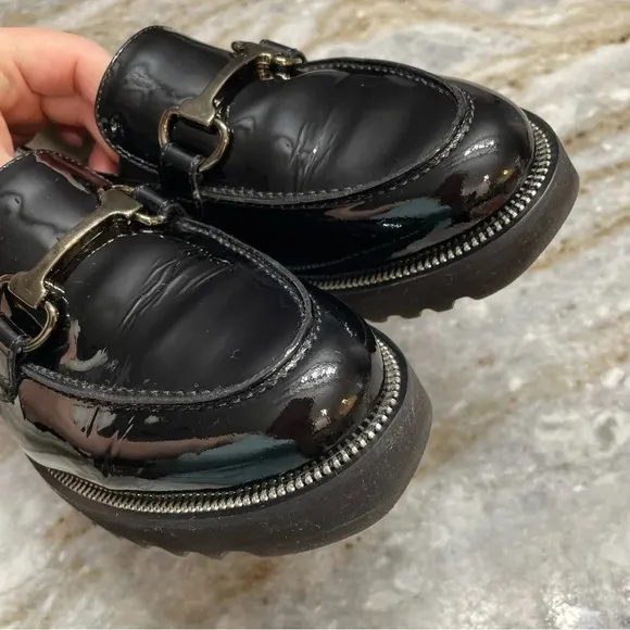 Paul Green Nandi Patent Leather Platform Loafers Women's UK size 4 US 6.5
