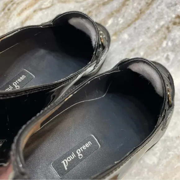 Paul Green Nandi Patent Leather Platform Loafers Women's UK size 4 US 6.5