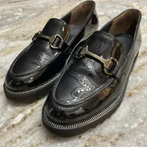 Paul Green Nandi Patent Leather Platform Loafers Women's UK size 4 US 6.5