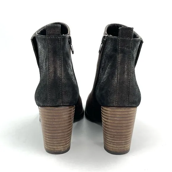 Paul Green Rockin Brown Suede Leather Ankle Booties Size 7