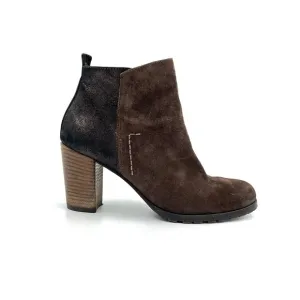 Paul Green Rockin Brown Suede Leather Ankle Booties Size 7
