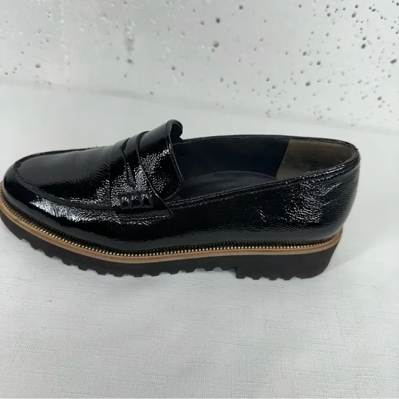 Paul Green Size 6.5 UK 4 Natasha Black Patent Leather Penny Loafers