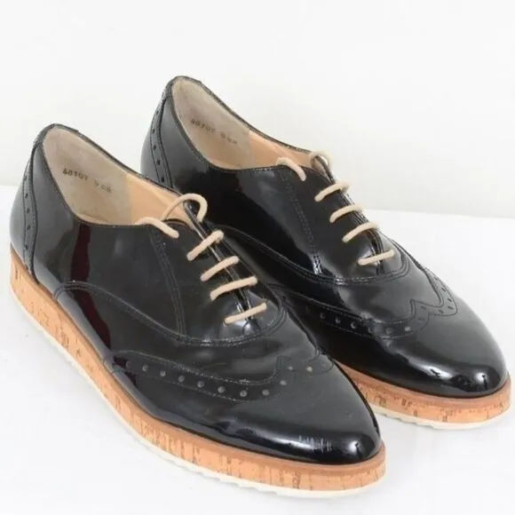 Paul Green Wing Tip Black Brogue Loafers