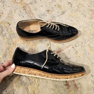 Paul Green Wing Tip Black Brogue Loafers