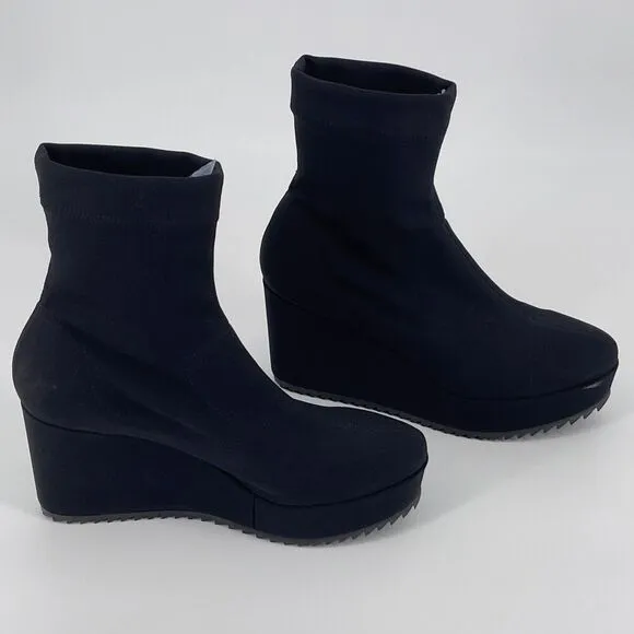 Pedro García Urbana Black Suede Wedge Booties EU40 10 Platform Sole Gothic Punk