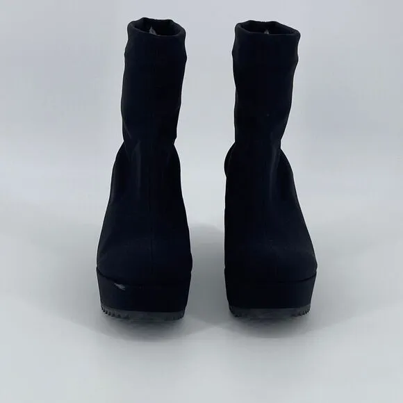 Pedro García Urbana Black Suede Wedge Booties EU40 10 Platform Sole Gothic Punk