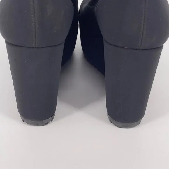 Pedro García Urbana Black Suede Wedge Booties EU40 10 Platform Sole Gothic Punk