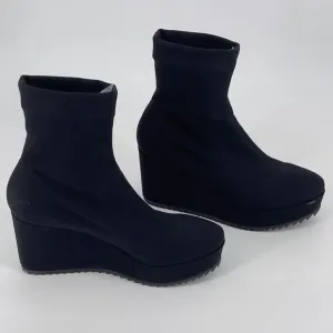 Pedro García Urbana Black Suede Wedge Booties EU40 10 Platform Sole Gothic Punk
