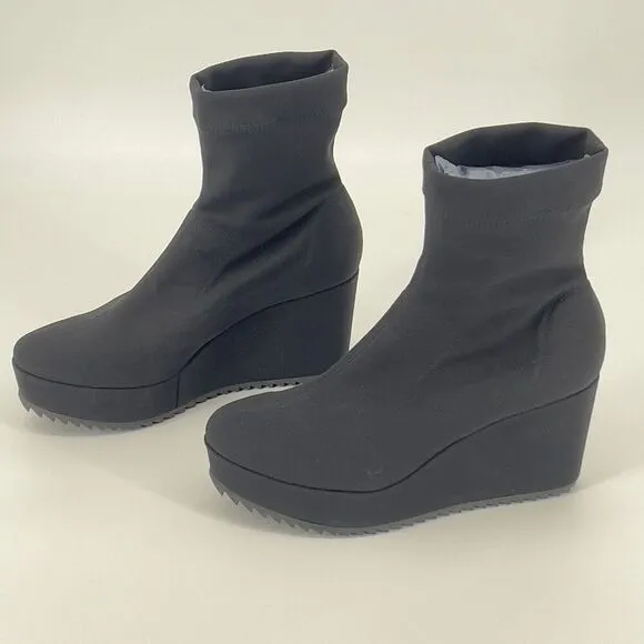 Pedro García Urbana Black Suede Wedge Booties EU40 10 Platform Sole Gothic Punk