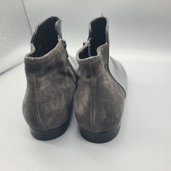Perla Formentini Women’s Giulia Ankle Boots Booties Gray Italy Size 38 US 6.5
