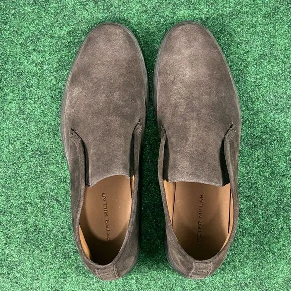 Peter‎ Millar Crafted Slip-On Chukka Boots Mens Size 11.5 Suede Leather Espresso