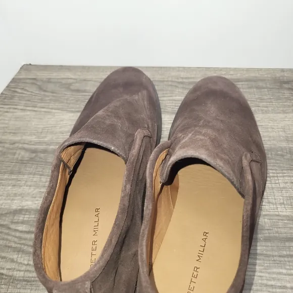 Peter Millar Crafted Slip-On Chukka Suede Leather Boots Espresso ME0XF07 SZ 11.5