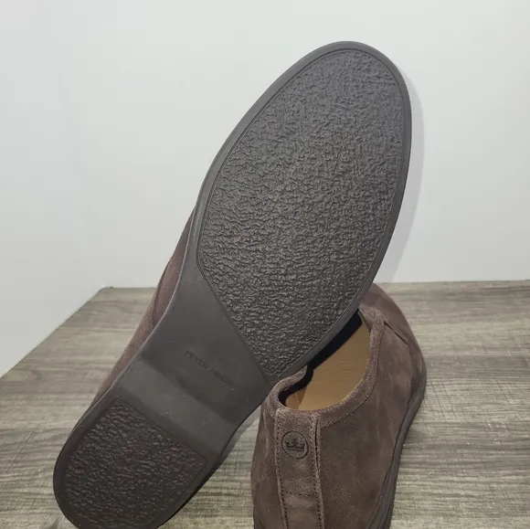 Peter Millar Crafted Slip-On Chukka Suede Leather Boots Espresso ME0XF07 SZ 11.5