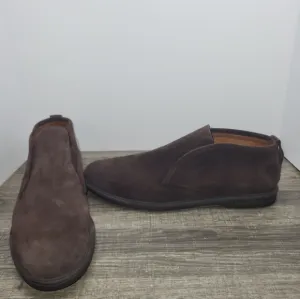 Peter Millar Crafted Slip-On Chukka Suede Leather Boots Espresso ME0XF07 SZ 11.5