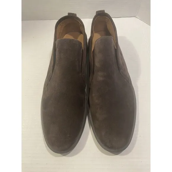 Peter Millar Excursionist Chukka Suede Slip On Boots Brown Men's Size 11.5