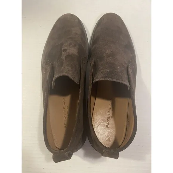 Peter Millar Excursionist Chukka Suede Slip On Boots Brown Men's Size 11.5