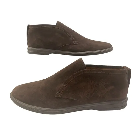 Peter Millar Excursionist Chukka Suede Slip On Boots Brown Men's Size 11.5