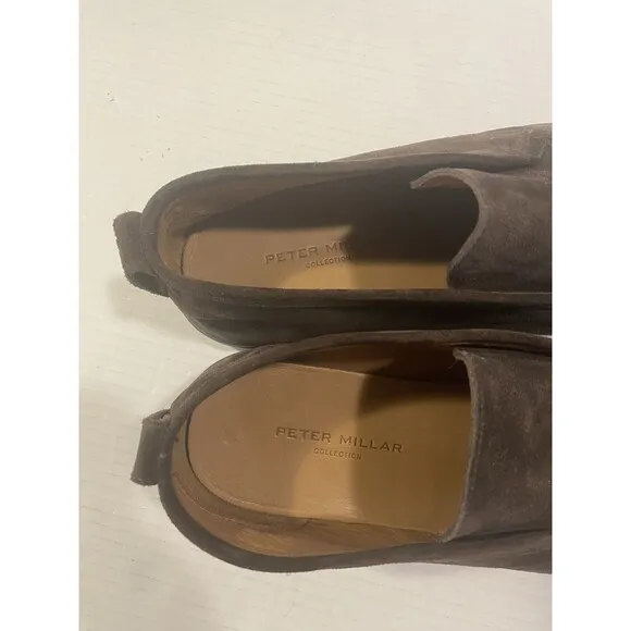 Peter Millar Excursionist Chukka Suede Slip On Boots Brown Men's Size 11.5
