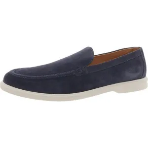 Peter Millar Mens Navy Solid Leather Loafers New