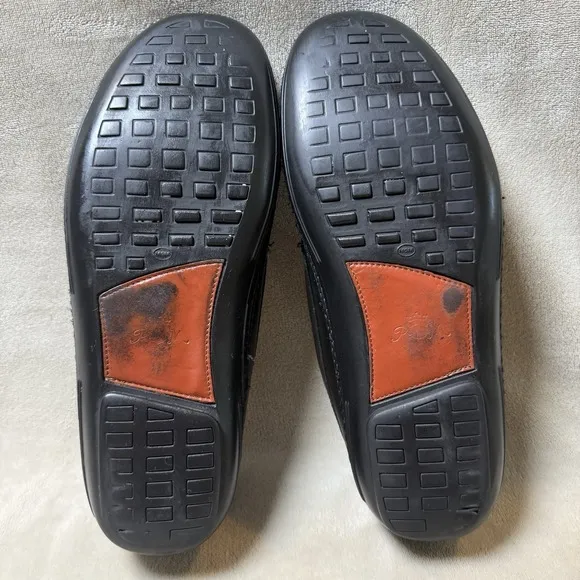 Peter Millar Shoes Mens 11 M Black Leather Horse Bit Loafers Slip On