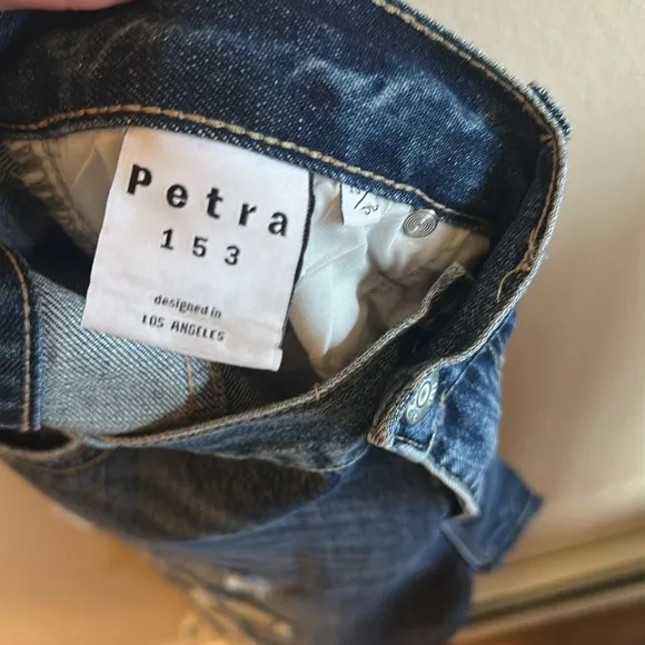 Petra Distressed Jeans High Rise Medium Wash Womens Size 13