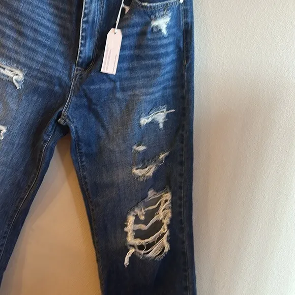 Petra Distressed Jeans High Rise Medium Wash Womens Size 13