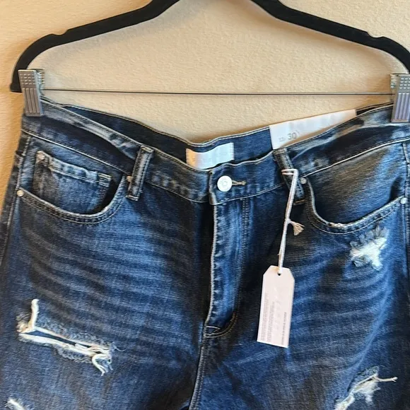 Petra Distressed Jeans High Rise Medium Wash Womens Size 13