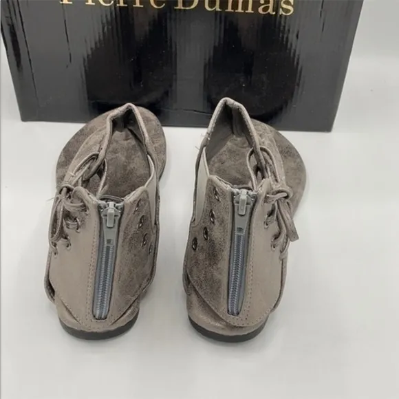 PIERRE DUMAS Bronze Adele 2 ankle sandals