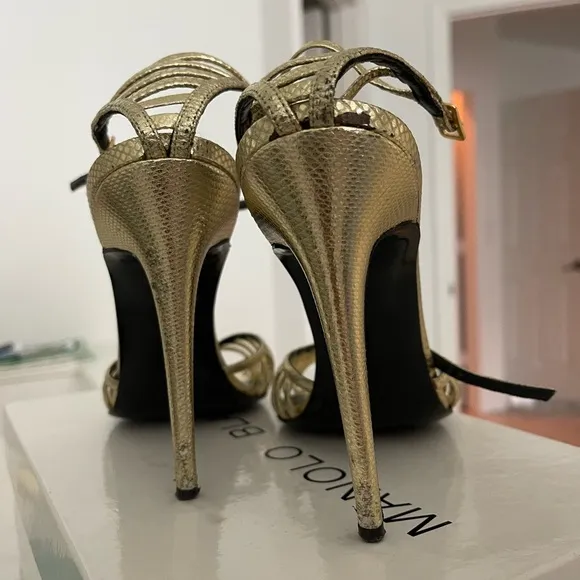 Pierre Hardy Gold High Heeled Sandals