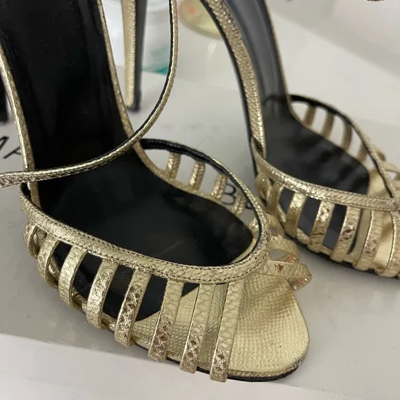 Pierre Hardy Gold High Heeled Sandals