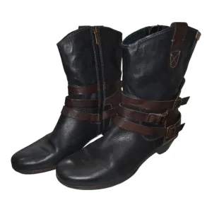Pikolinos Brujas Brown/Black Two Tone Strappy Boots EU 41 US 10.5-11