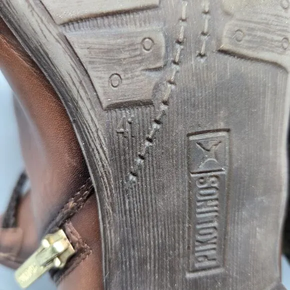 Pikolinos Rotterdam Boots Women's 41 / 10 Brown Leather Comfort Ankle Booties