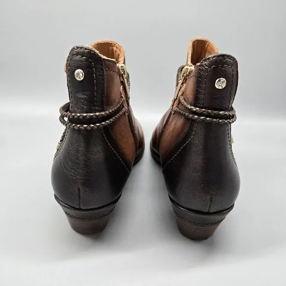 Pikolinos Rotterdam Boots Women's 41 / 10 Brown Leather Comfort Ankle Booties