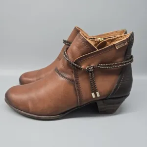 Pikolinos Rotterdam Boots Women's 41 / 10 Brown Leather Comfort Ankle Booties