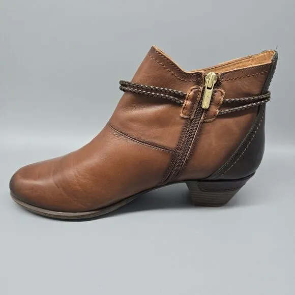 Pikolinos Rotterdam Boots Women's 41 / 10 Brown Leather Comfort Ankle Booties