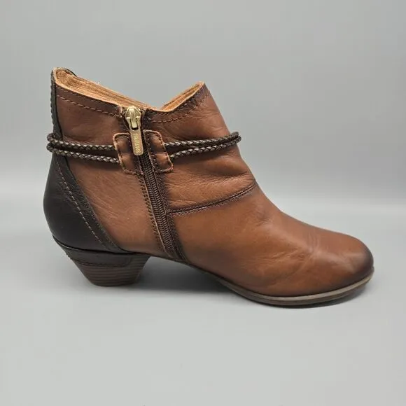 Pikolinos Rotterdam Boots Women's 41 / 10 Brown Leather Comfort Ankle Booties