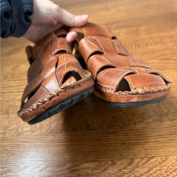 PIKOLINOS Tarifa Woven Sandals Fisherman Leather Classic Preppy Coastal Brown 42