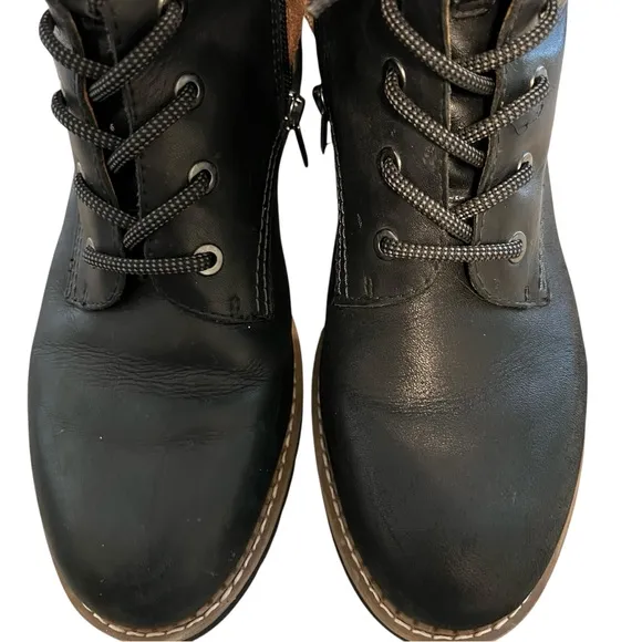 Pikolinos Vicar Combat women’s black leather boots size 39