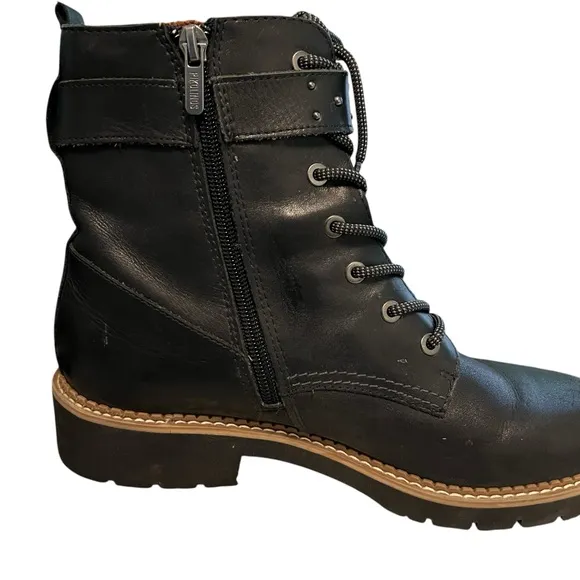 Pikolinos Vicar Combat women’s black leather boots size 39