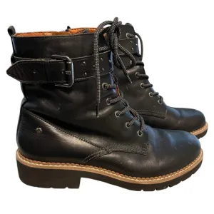 Pikolinos Vicar Combat women’s black leather boots size 39