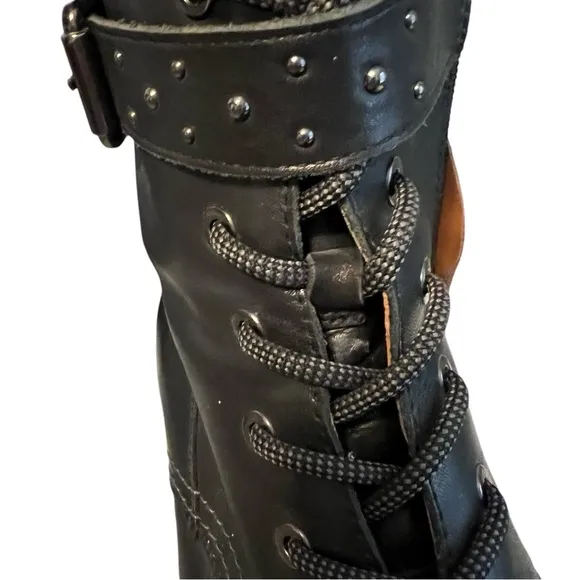 Pikolinos Vicar Combat women’s black leather boots size 39