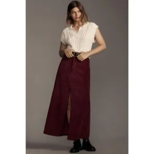 Pilcro The Madi Front-Slit Corduroy Skirt - Size 10