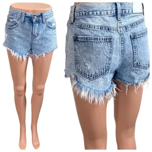 PISTOLA GIGI Low Rise Cut Off Jean Shorts, Size 25